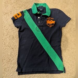 Ralph Lauren Women's Navy Polo Shirt Size XS